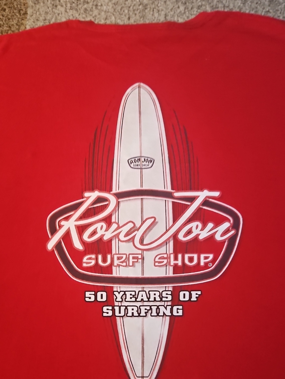 Ron Jon Red Surf Shop Graphic Tee for Men